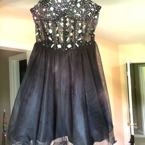 Black formal short dance dress